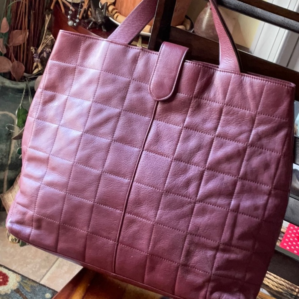 Terry Lewis classic luxury leather tote
